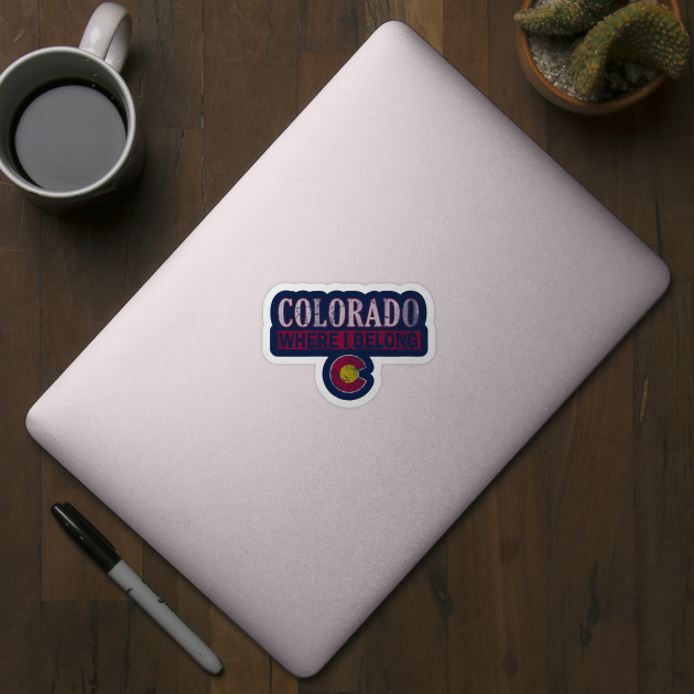 Vintage Colorado Where I Belong by E